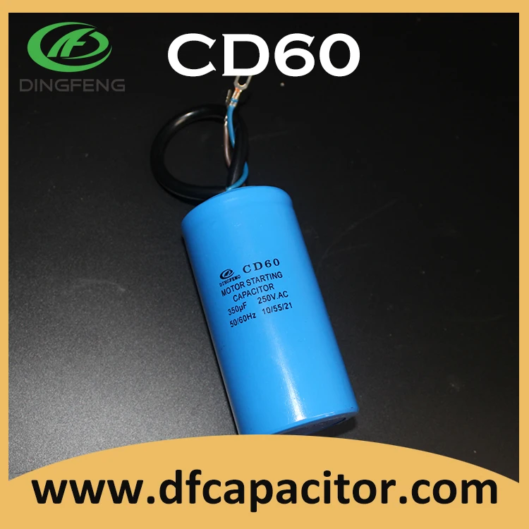 Cd60 пусковой конденсатор 350 мкФ 250vac 10/55/21 50/60 Гц кабель
