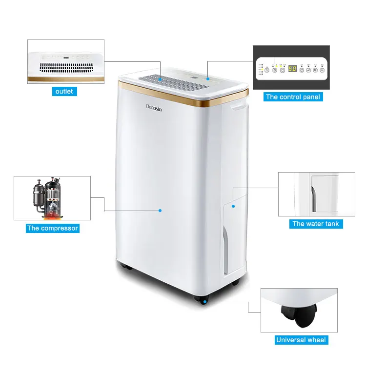 
Dorosin 25pint 12L quickly dry Humidity Removal Domestic dehumidifier for washroom 