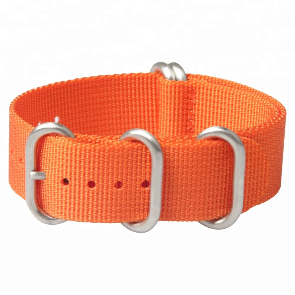 Orange nylon strap 22mm watch band nylon watch straps