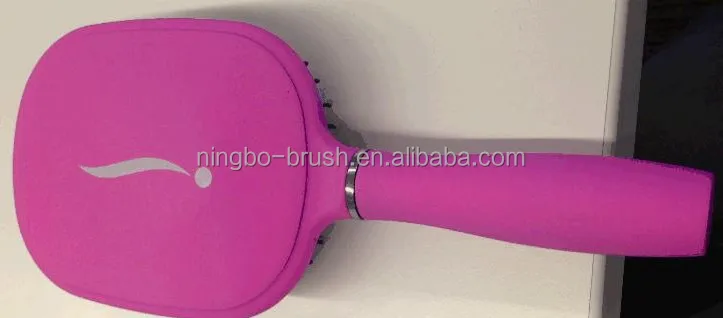 
beauty hair products round rubber hairbrush of hair salon /plastic hair brushes/paddle hair brush comb ningbo yinzhou wholesale 