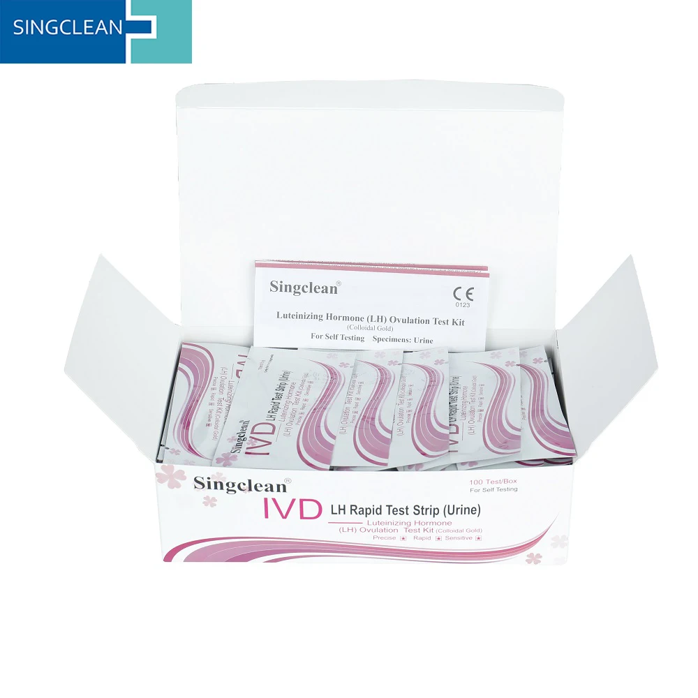 
CE0123 Approved Singclean Medical Supplies LH Ovulation Testing Strips 