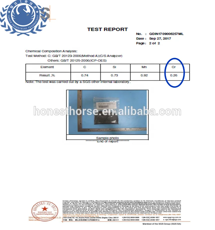 Cr cast steel shot s550 abrasives reach SAE standard for steel surface treatment