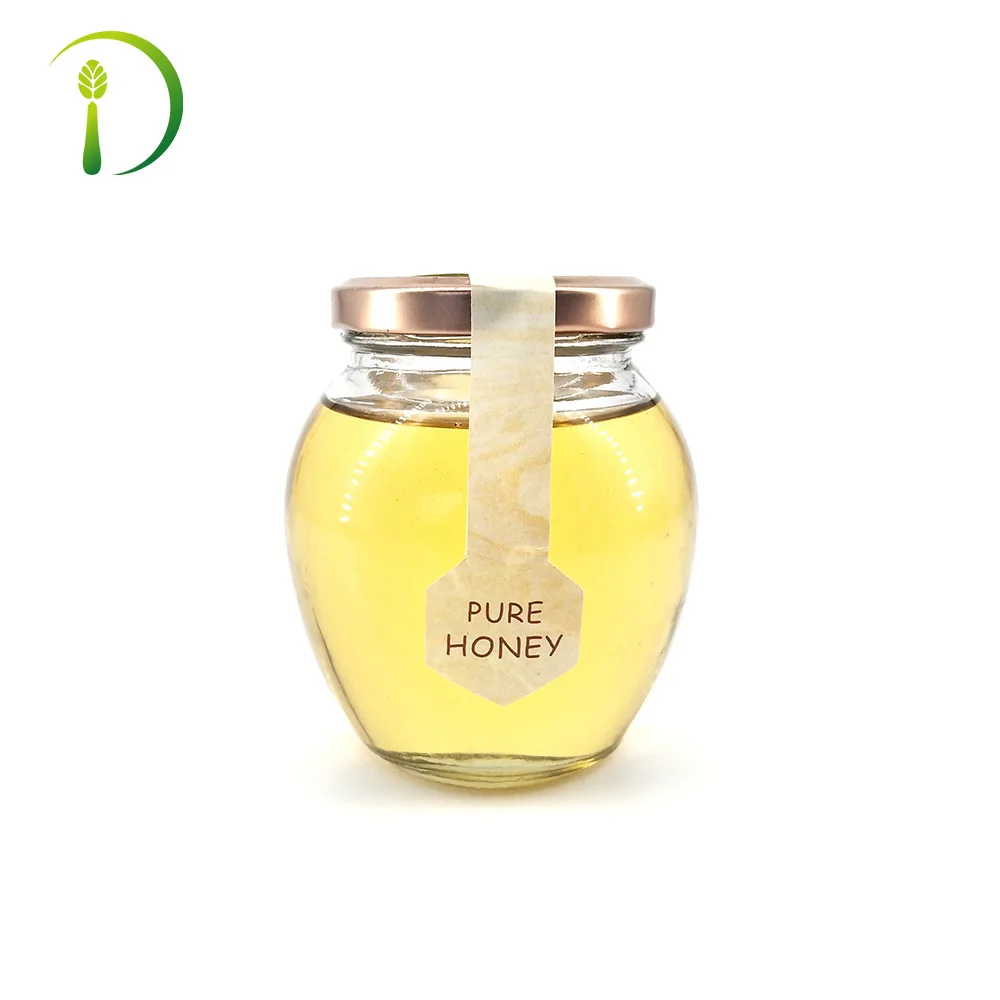 High quality low price 100% natural pure honey 500g glass bottle