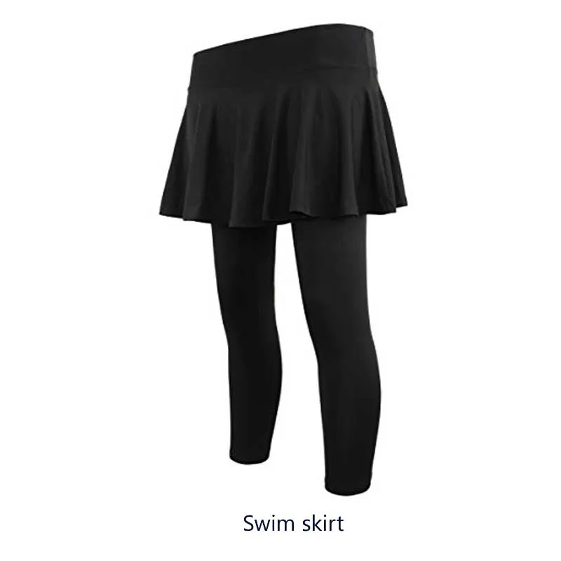 Thick 220gsm fabric Beach athletic Skirted Bikini Bottom High Waist mini beach Skirt  Athletic Swimsuit Bottom