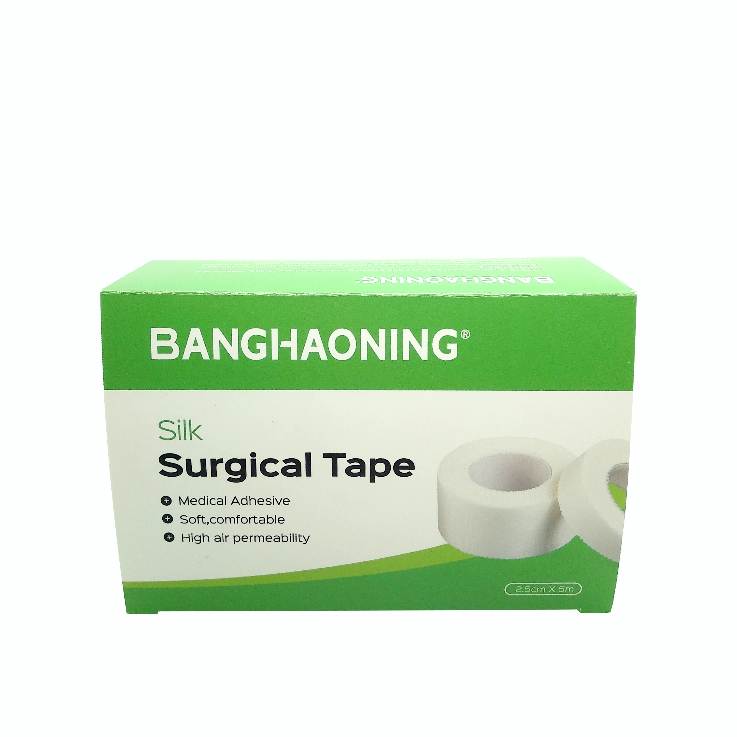 OEM Manufacturer hypoallergenic jagged durable  2.5cmX5m adhesive medical surgical cloth silk micropore tape