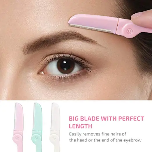 
Perfect Eyebrow Shaper Razor And Foldable Facial Razor with Unique and Safer Fine Mesh & Precision Cover 