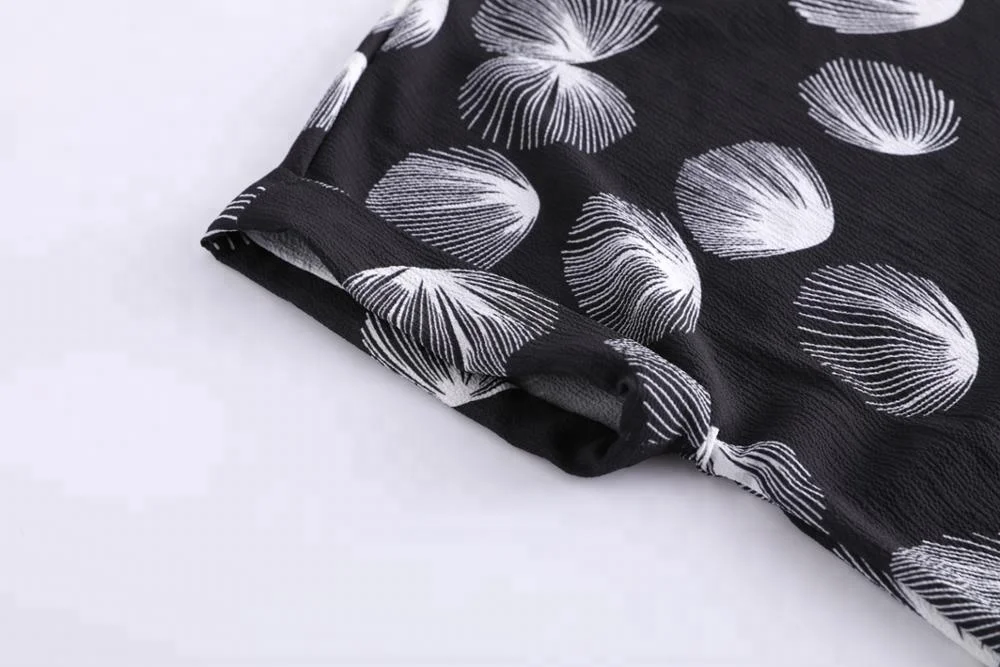 Auschalink Wholesale Popular Women Casual Style Melanie Print Ladies Fashion Top Design Office Women Blouse