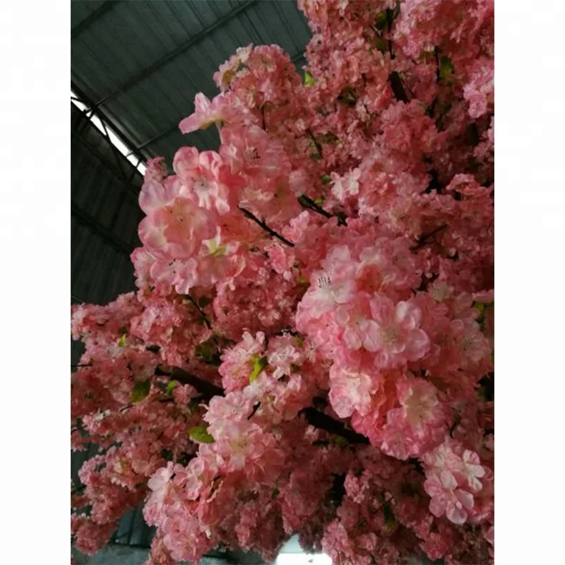 Fiberglass and iron trunk artificial silk flower cherry blossom tree manufacturer