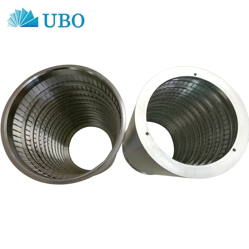 Reversed johnson wedge wire rotary drum screen tube well screen for sugar mill