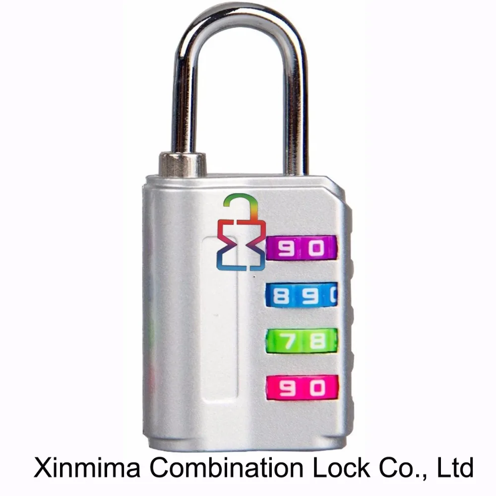 Secure 4 Digit Padlock Combination Luggage Suitcase Travel Code Side Window Lock