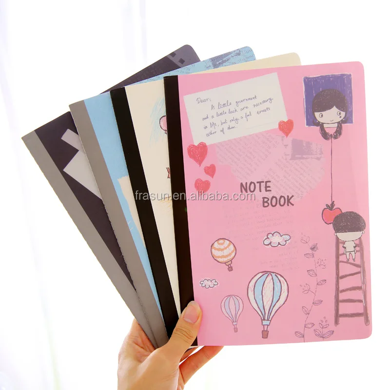 Cheap fancy simple design print children cute school notebook