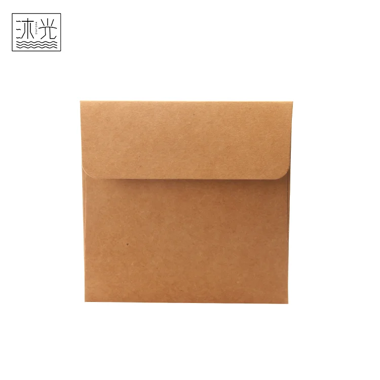 Manufacturer China Square Recycled Kraft Paper DVD Cover CD Packaging Case Bag