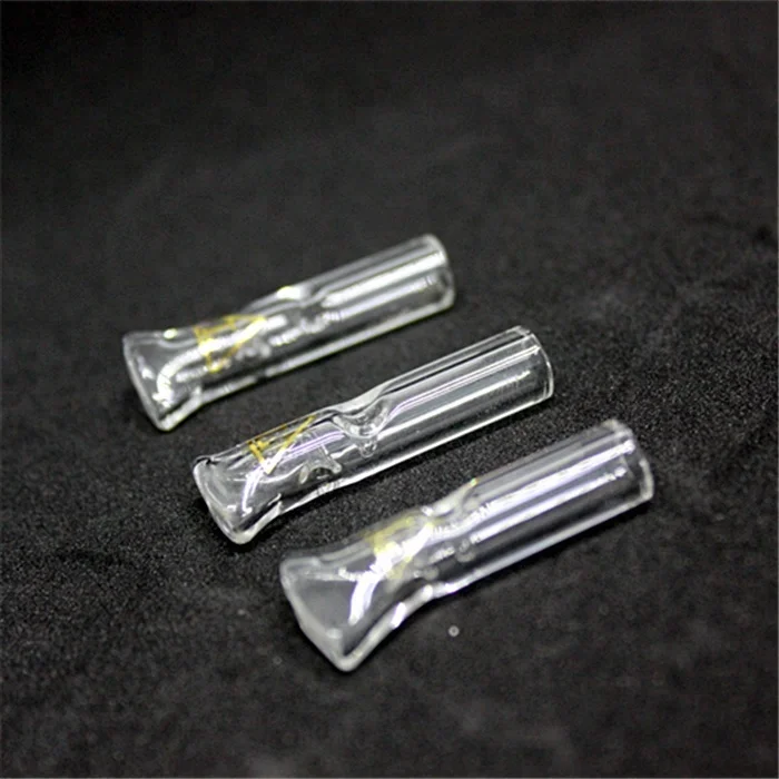 HOMERUN Clear smoking filter tips glass drip tips custom logo glass rolling paper tips glass tip