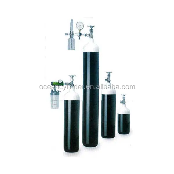 HG-IG египетского рынка 40L стальной газовый баллон с WO55(QF-6A) клапан PZ27.8 цилиндра резьба белые сумки через плечо с черным корпусом