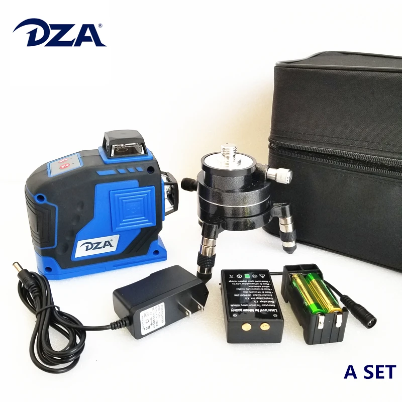 Dza Sale Rotary 360 Multi Cheap Plastic 2d 8linesgreen Blue Light Cross Line Laser Level 10m