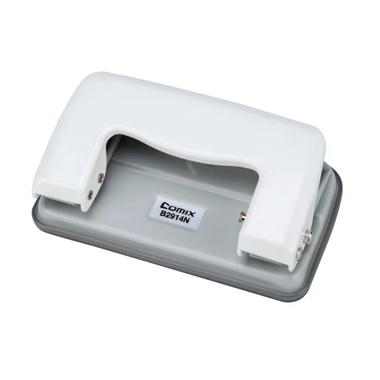 high quality office stationery manual stainless steel 12 sheets 2 hole puncher