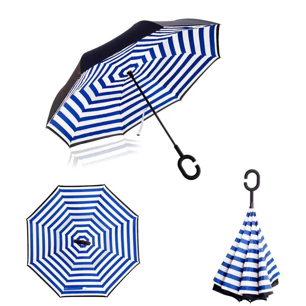 Ok Umbrella Double layer Car Reverse Umbrella 23 inch Inverted Umbrella