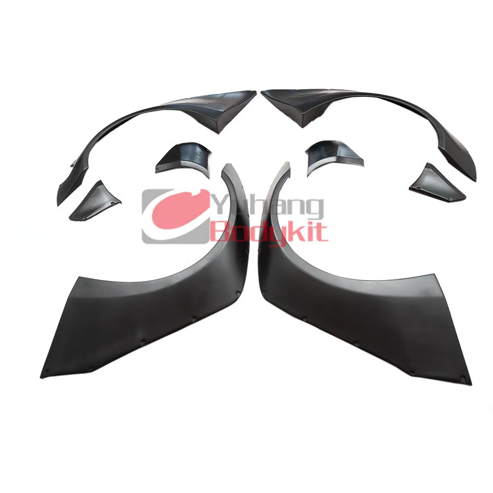 High Quality Bodykit For Glass Fiber 08-14 Skyline R35 GTR Liberty Walk Style Front & Rear Fender Wing Over Flare 8pcs FRP