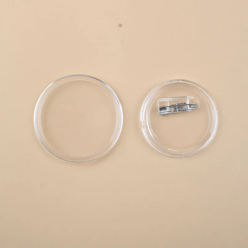 Custom Round Acrylic Plastic Badge With Paper Insert for Token Use Plastic Crafts Product