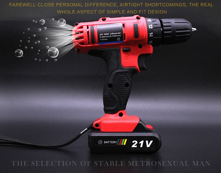 21V China Power Drill Power Tool Manufacturer Hand Power Tool