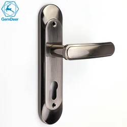 middle size doorlock plastic handle on iron plate handle lock door lock door handle lock set