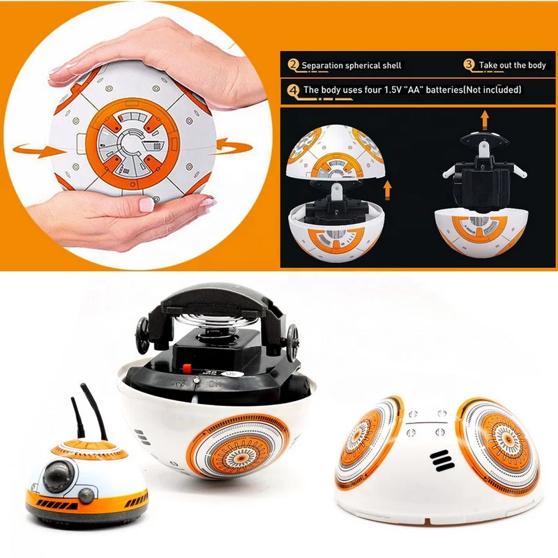 RC экшн-фигурка BB8 умная модель робота Детская игрушка подарок развивающий робот с дистанционным управлением