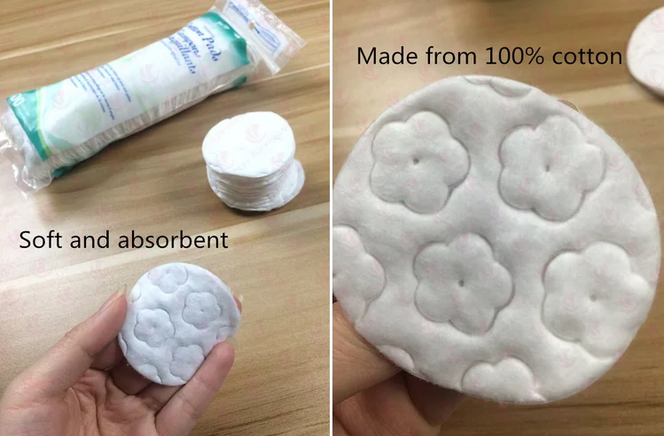 Professional Round High quality cotton facial wipes with cotton