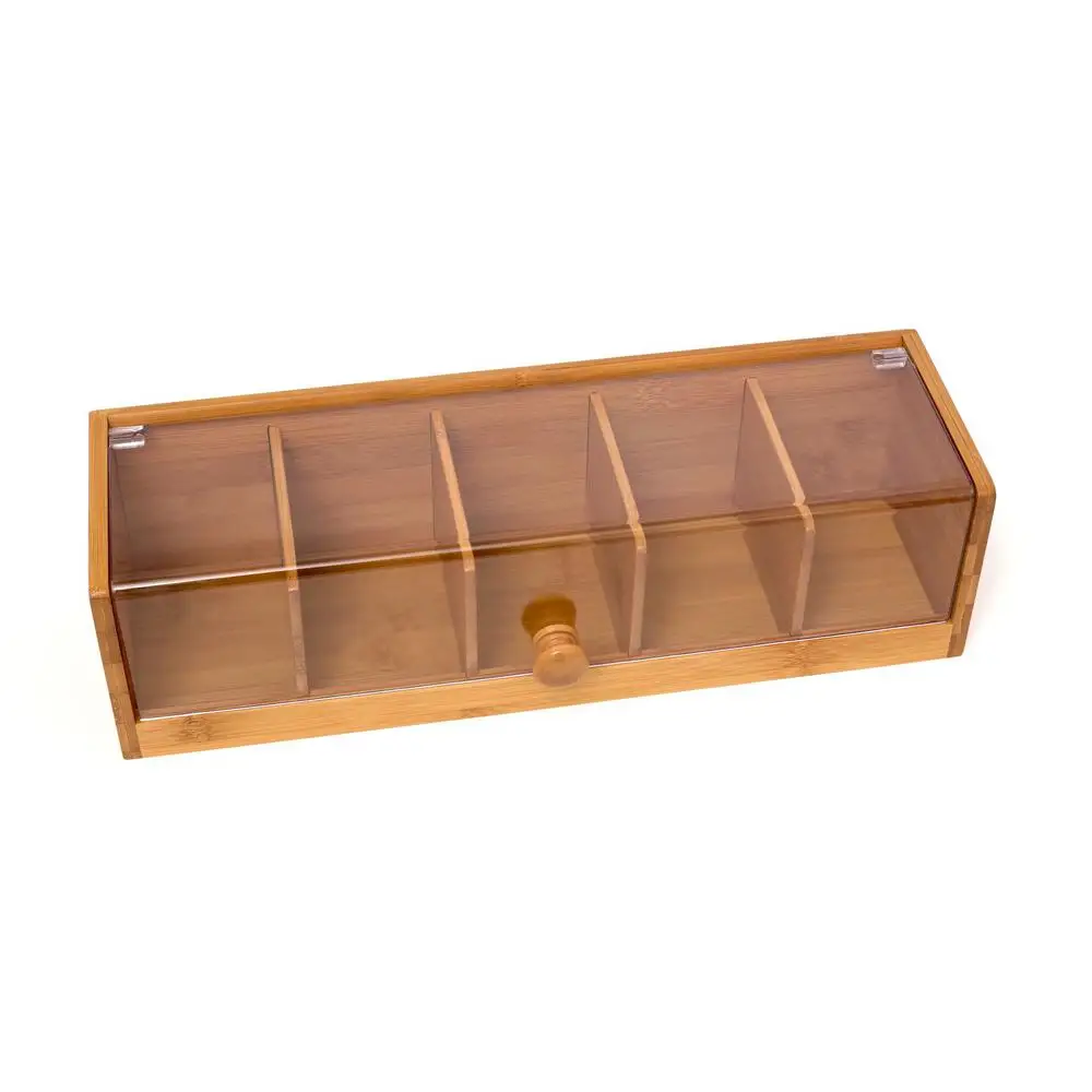 Wholesales Large Compartment Wooden Tea Chest Box With Tea Bags