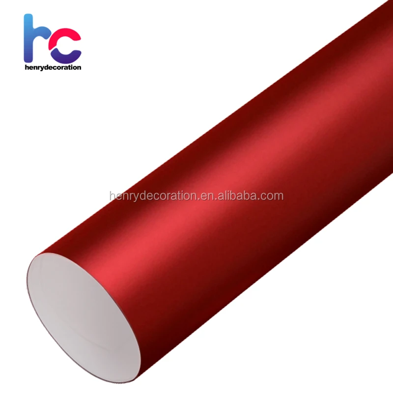 Factory Price 1.52*18m New Style Chrome Matte Wine Red Car Wrap Vinyl