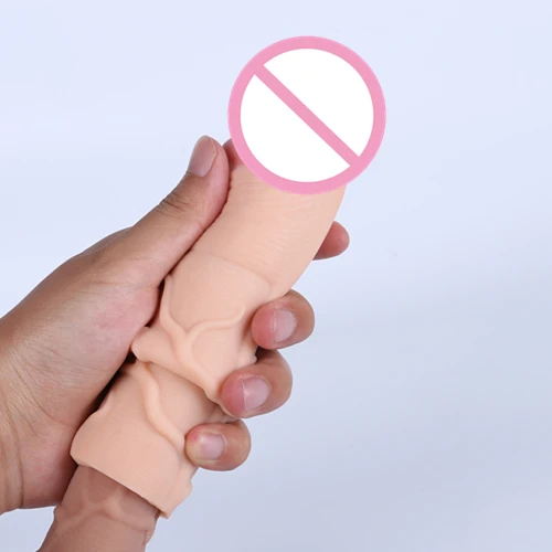 Extreme soft cock condom cage penis sleeve rubber lifelike