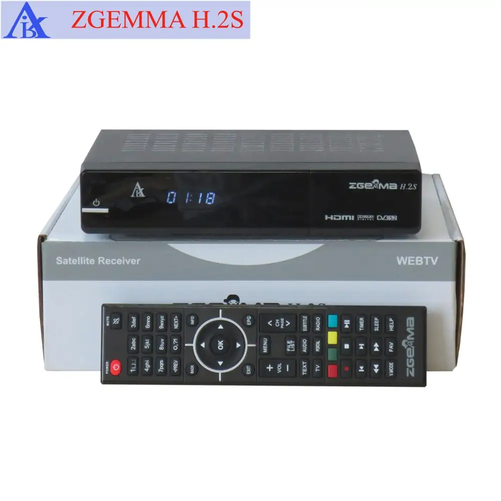 Enigma 2 MPEG4 HD Satellite Receiver ZGEMMA H.2S Twin Tuner Satellite Receiver with Original zgemma remote control