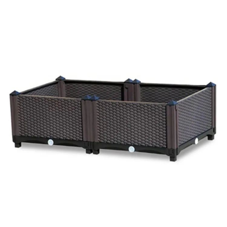 Europe Style convenient Single box large rectangular plastic planter box for planting and gardening