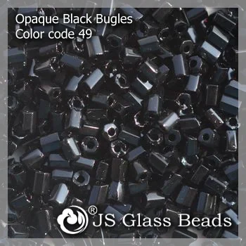 High Quality Fashion JS Glass Seed Beads - 49# Opague Black 11/0 2-CUT Beads For Garment & Jewelry