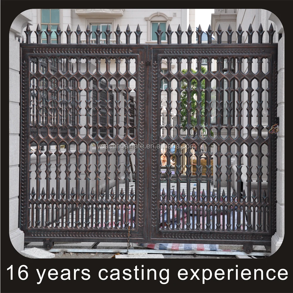 
Wholesaler cast aluminium sliding fence gate main door grill design 