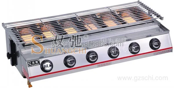 Factory OEM barbecue grill 6 Burner Portable BBQ Grill outdoor grill of Infrared Ported Ceramic gas roaster
