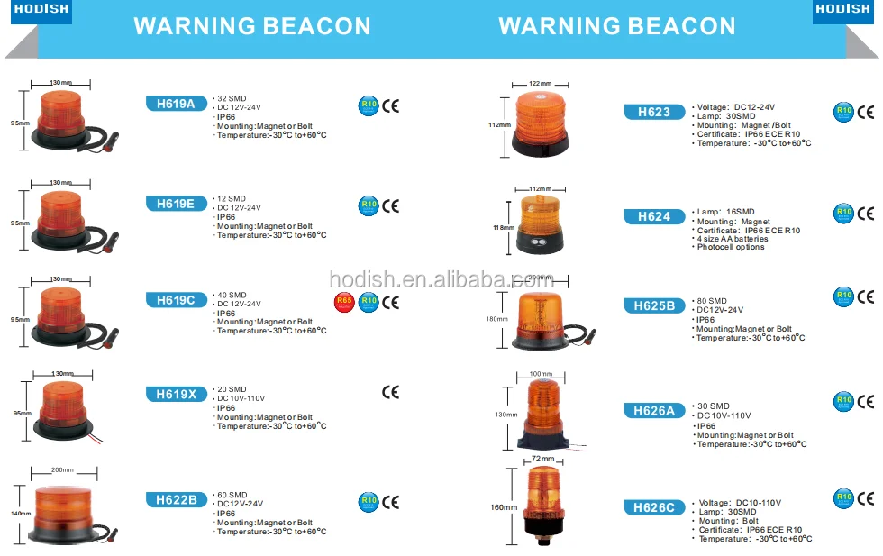 DGT V16 Emergency safety light Spain warning beacon Amber Safety Warning Light Battery