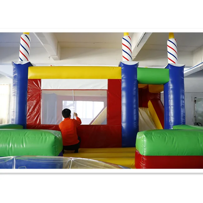 4.8 x 4 x 4.2 meters PVC tarpaulin manufacture kids bounce house inflatable candle jumping castle