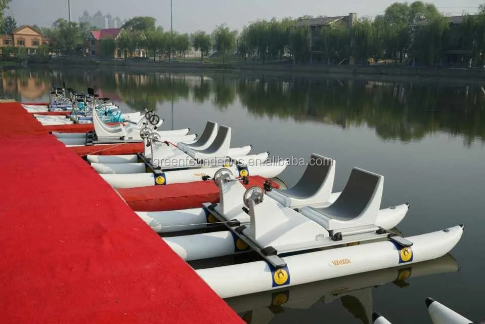 fiberglass two seats Pedal boats fishing pedal boats PVC pontoons pedal boats for sale