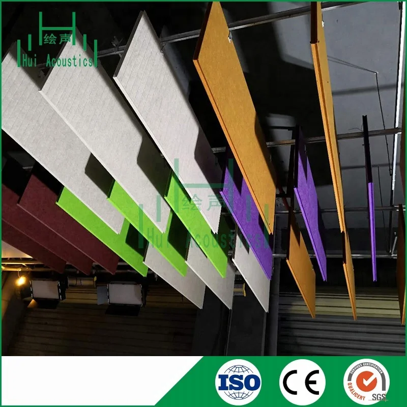 Acoustical Grid Ceiling Polyester Fiber Acoustic Panel Ceiling Panels
