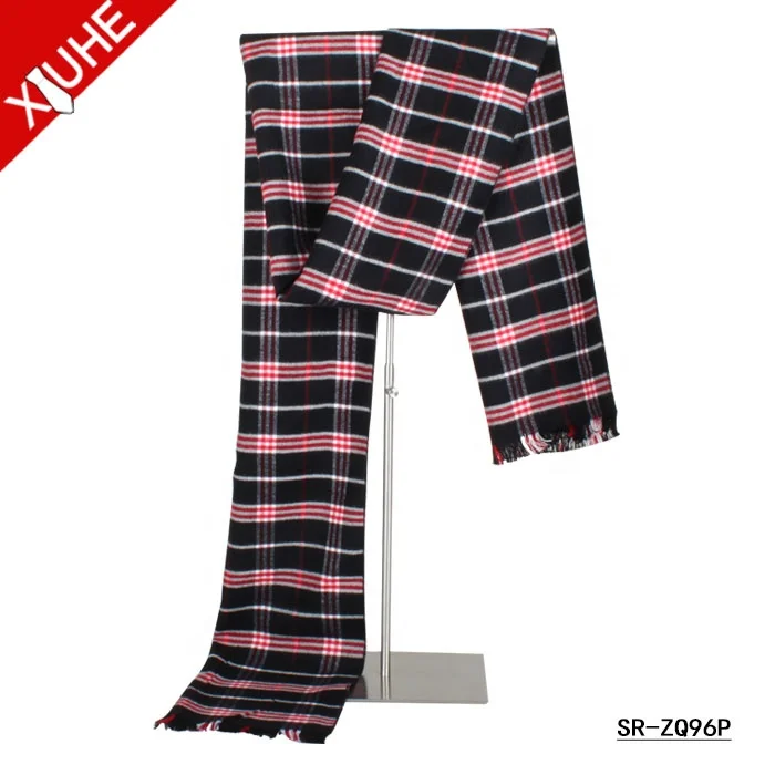 Custom Fashion Unisex Winter Scarves High Quality Stripe Viscose Scarf Shawl for Men Scarf Men