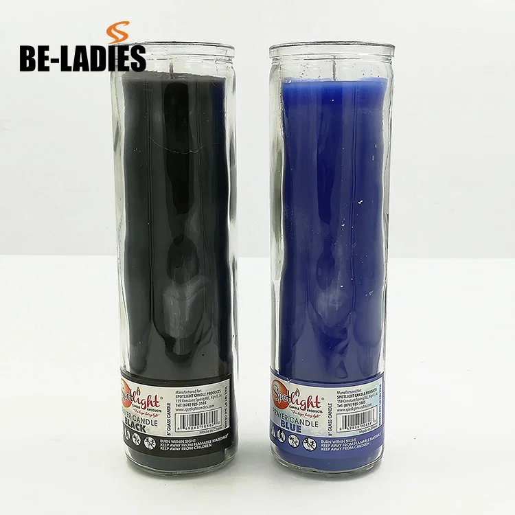 Wholesale 7 days religious Memorial glass candle in bulk