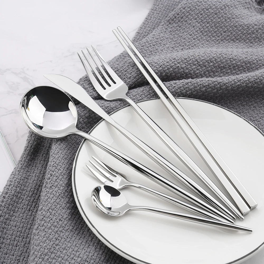 
Bulk gold flatware 304 Stainless Steel Western Tableware wedding dinnerware 