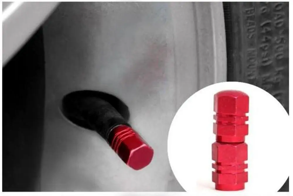 Factory Supply Car Tyre Valve Caps Wheel Valve Covers Zinc alloy Color Auto Tire Stems Air Valve Caps For Motor Bicycle