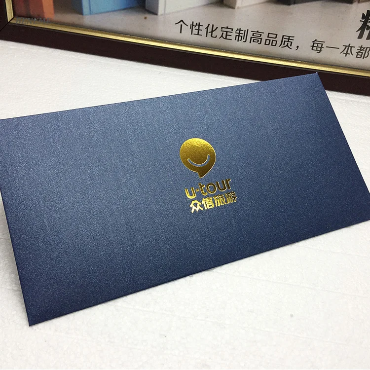 Make Western Style High Quality Gold Foil Small Gift Envelope Design Online