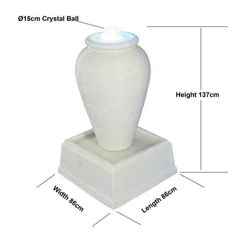 Home Garden indoor outdoor Decoration LED Sandstone Small Crystal Ball Water Fountain