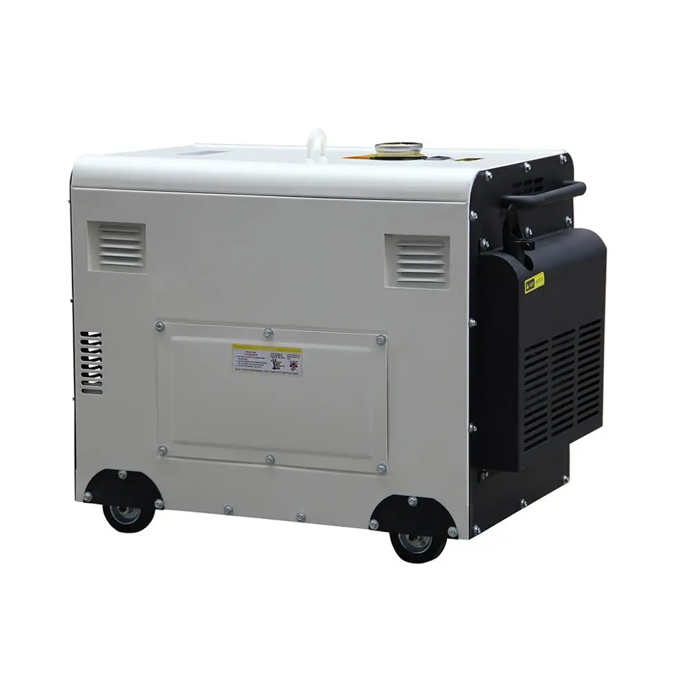 3 phase 220/380V silent diesel generator max. 5.5KW white color generator