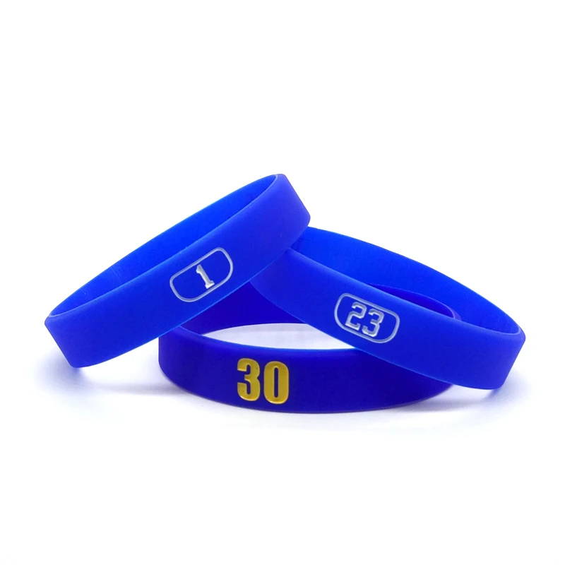 Promotional sports custom printed silicone rubber wristband