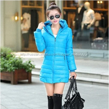 Женщины зима вниз куртки перо для продвижения