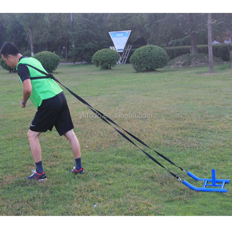 Made in chian YIWU Gym Heavy Duty Weighted Power Speed Training Sled with Shoulder Harness FD676