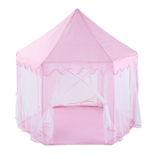 Pink Children Princess Castle Tent Kids Playing House Baby Tent
